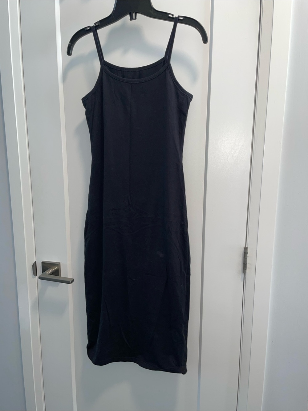 Black Slip Dress with Spaghetti Straps - Classic Women's Dress